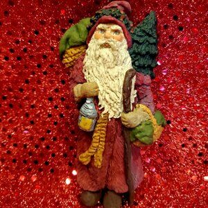 VTG. June McKenna Flat Back Christmas Santa Figurine 1982-1987 LTD. EDITION